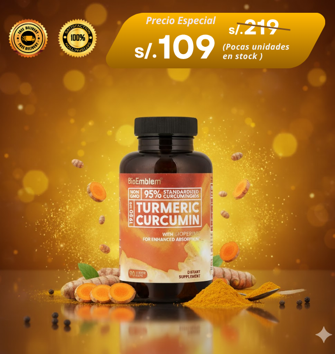 Bienestar Natural con Turmeric Curcumin – Energía, Salud y Vitalidad en Cada Cápsula