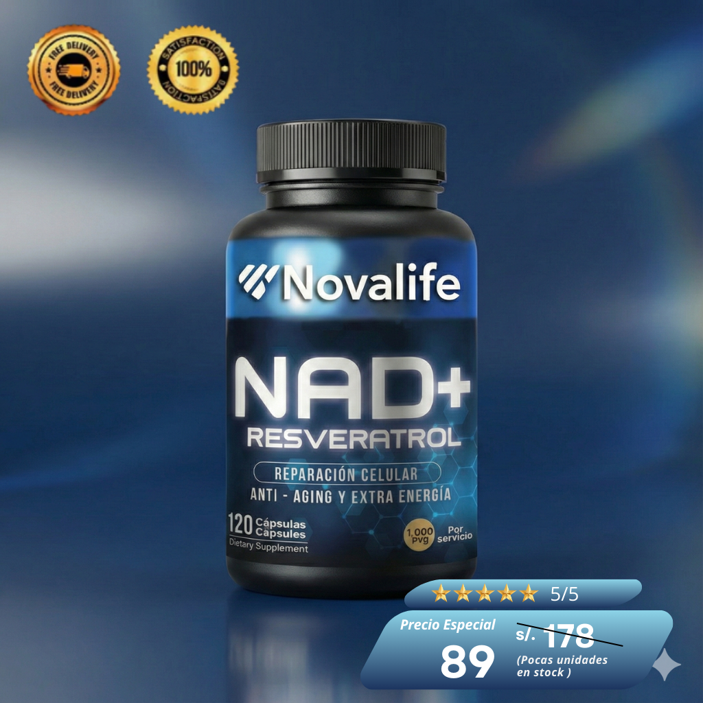 NAD+ Resveratrol – Energía Celular y Antienvejecimiento